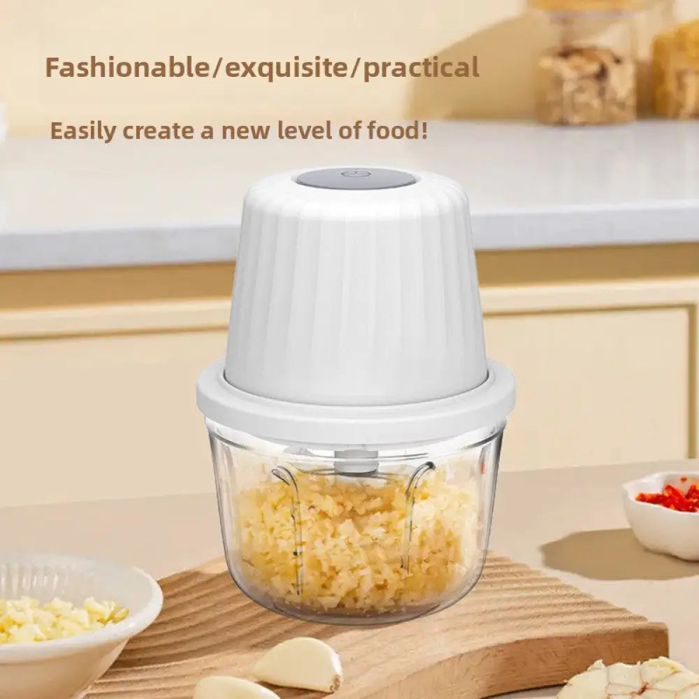 Portable Electric Food Chopper and Mini Garlic Processor - Home Appliances