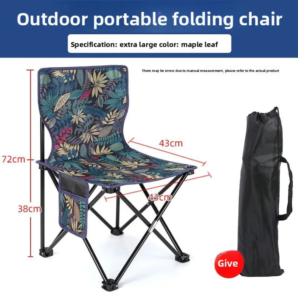Portable Folding Moon Chair - Carbon Steel Outdoor Camping Chair with Fabric Cover (Low-Back & High-Back Options) - 42