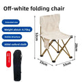 Portable Folding Moon Chair - Carbon Steel Outdoor Camping Chair with Fabric Cover (Low-Back & High-Back Options) - 33