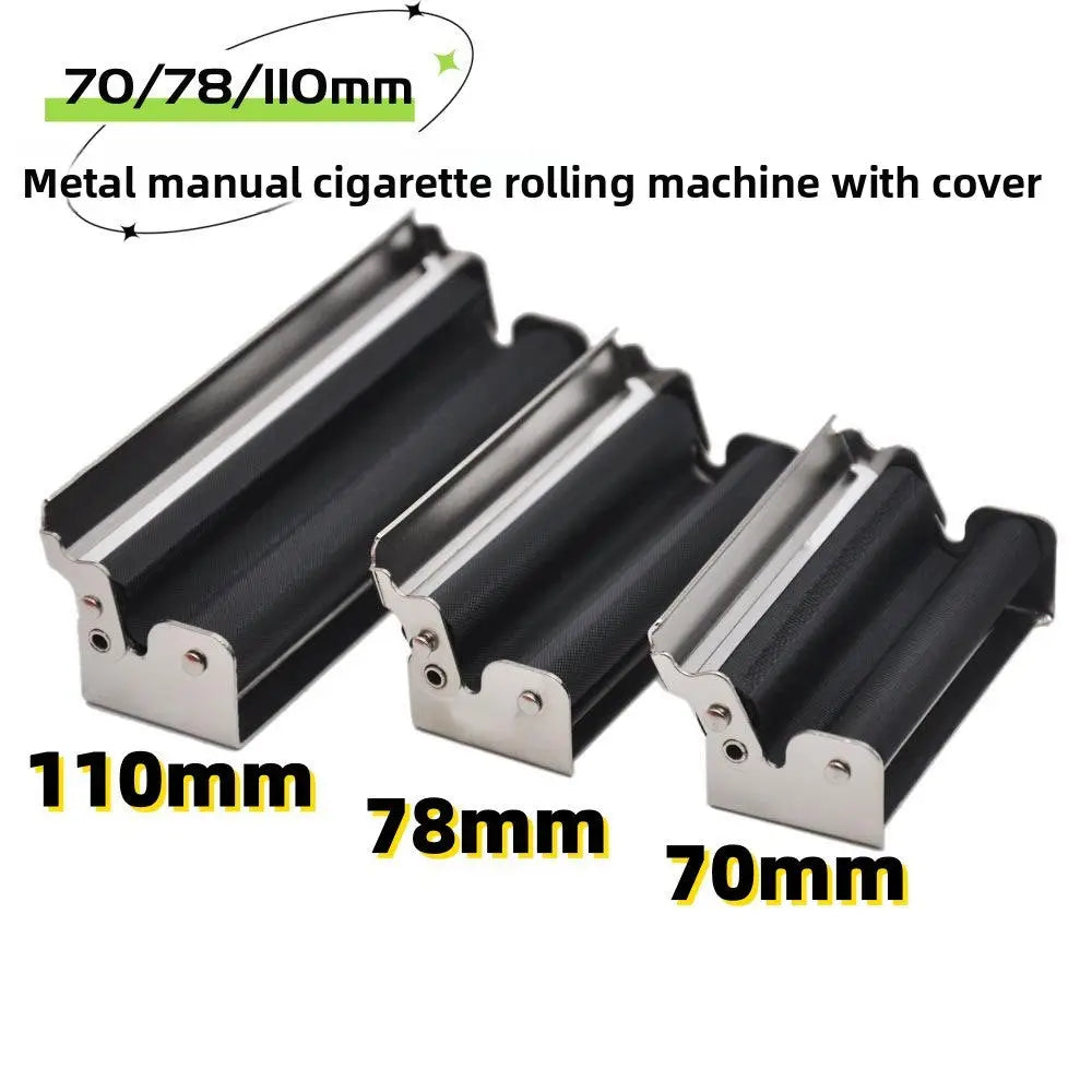 Portable Metal Cigarette Rolling Machine - Manual DIY Tobacco Roller (70mm / 78mm / 110mm) - 70mm - Gifts for All