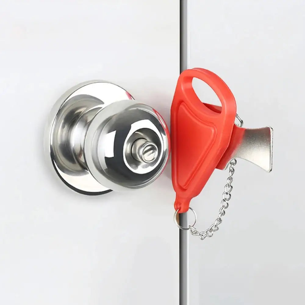 Portable Travel Door Lock for Hotel and Airbnb Security HS ZM101 - Red - Consumer Electronics