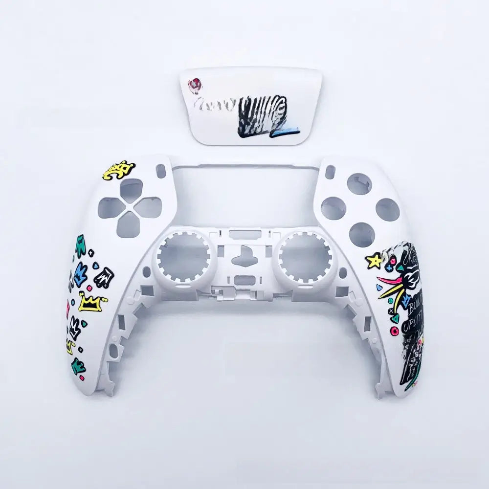 PS5 Controller Replacement Shell - Custom Game-Themed ABS Case Compatible with DualSense Gen 1/2/3 - James White
