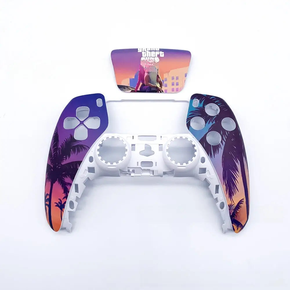 PS5 Controller Replacement Shell - Custom Game-Themed ABS Case Compatible with DualSense Gen 1/2/3 - GTA V - Gaming