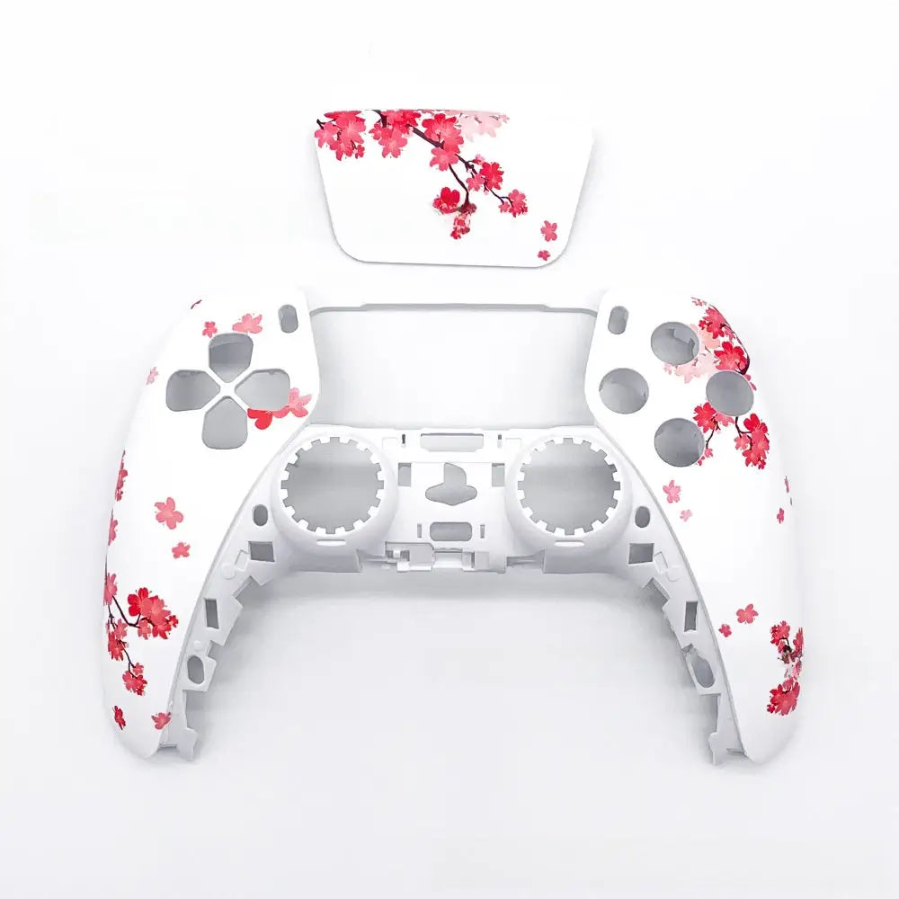 PS5 Controller Replacement Shell - Custom Game-Themed ABS Case Compatible with DualSense Gen 1/2/3 - Cherry Blossom