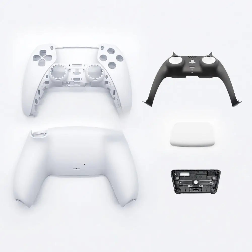 PS5 Controller Replacement Shell - Custom Game-Themed ABS Case Compatible with DualSense Gen 1/2/3 - White 5-Pcs