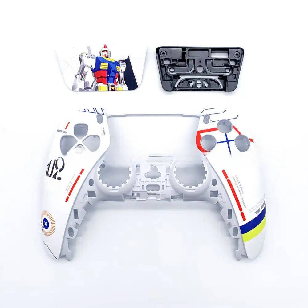 PS5 Controller Replacement Shell - Custom Game-Themed ABS Case Compatible with DualSense Gen 1/2/3 - Gundam - Gaming