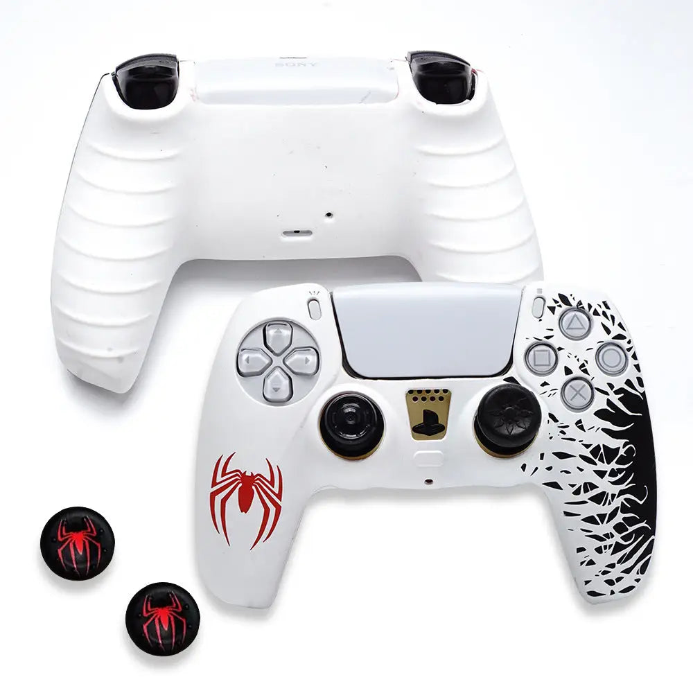 PS5 Controller Silicone Cover with Anti-Slip Grip & Joystick Caps - Protective Skin for PlayStation 5 Gamepad - Gaming