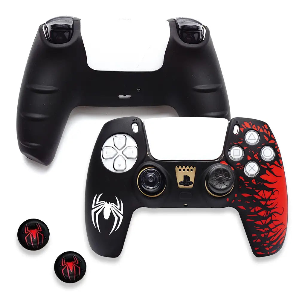 PS5 Controller Silicone Cover with Anti-Slip Grip & Joystick Caps - Protective Skin for PlayStation 5 Gamepad - Gaming