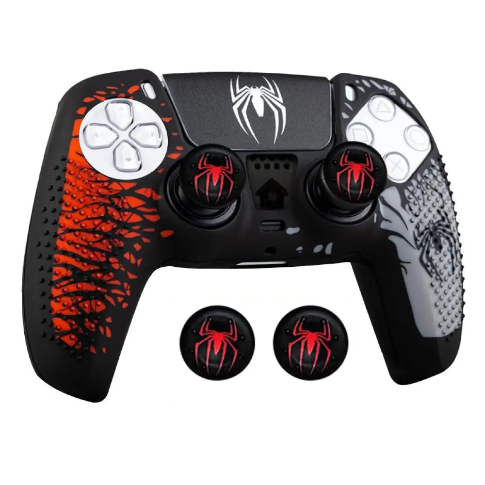 PS5 Controller Silicone Cover with Anti-Slip Grip & Joystick Caps - Protective Skin for PlayStation 5 Gamepad - White