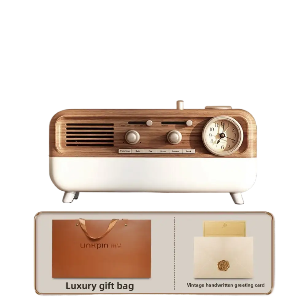 Retro Vinyl Clock Bluetooth Speaker (LK09) - Portable 5W Wireless Speaker with TF & AUX Support - Plug-in / LK09