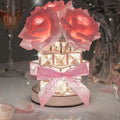Rose Crystal Atmosphere Lamp - Romantic 3-Color LED Night Light with USB or Rechargeable Power Decorative Gift Lamp