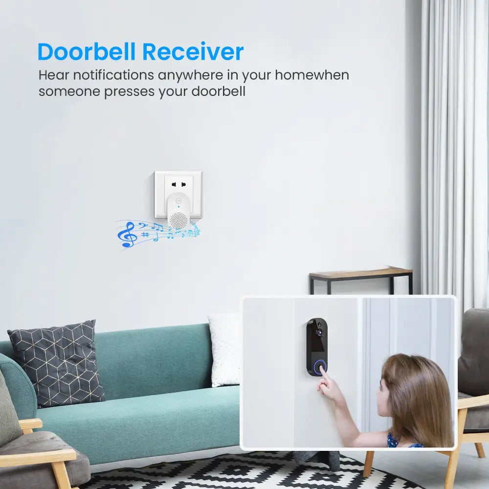 Smart 1080P WiFi Video Doorbell with Night Vision Model T52 - Consumer Electronics