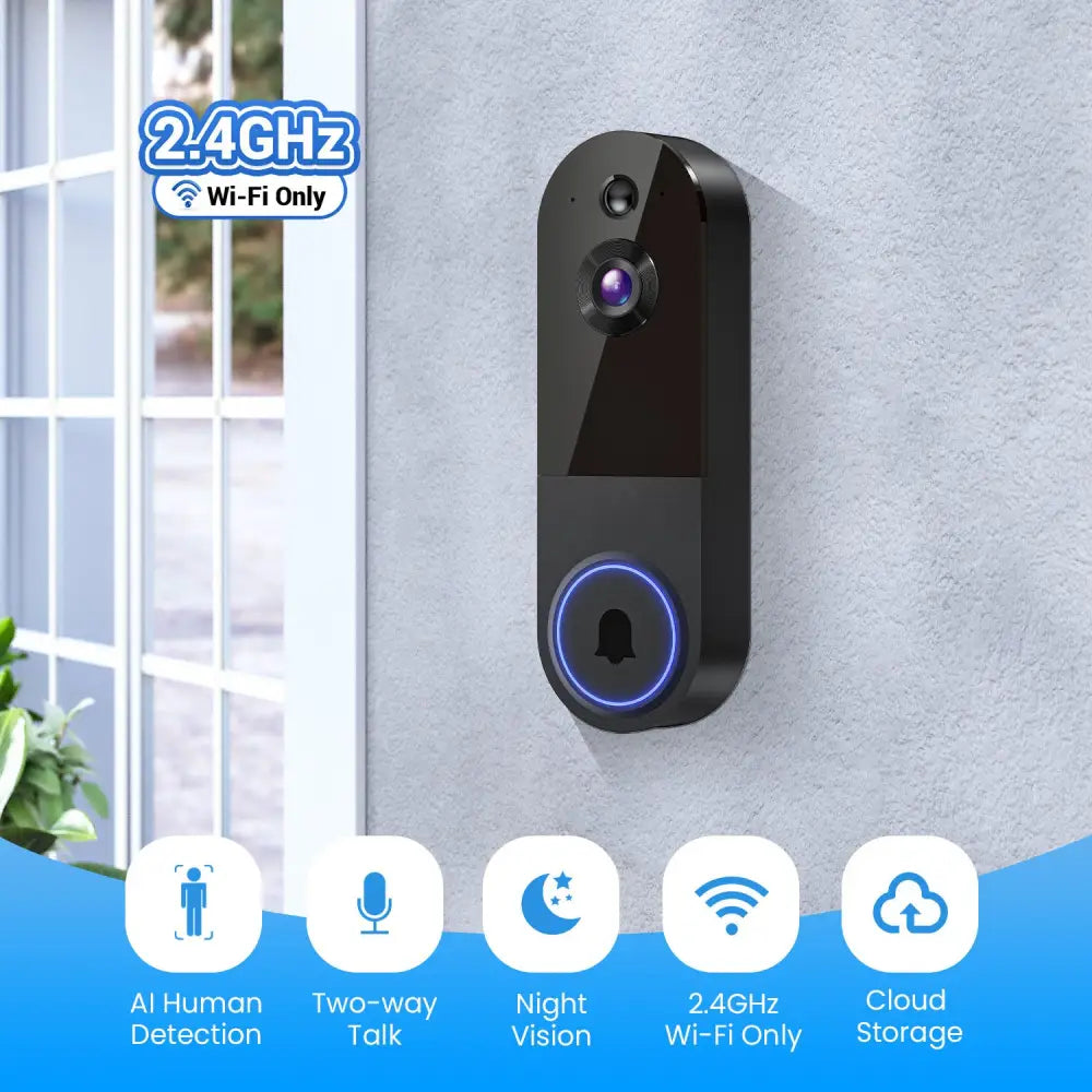 Smart 1080P WiFi Video Doorbell with Night Vision Model T52 - Consumer Electronics