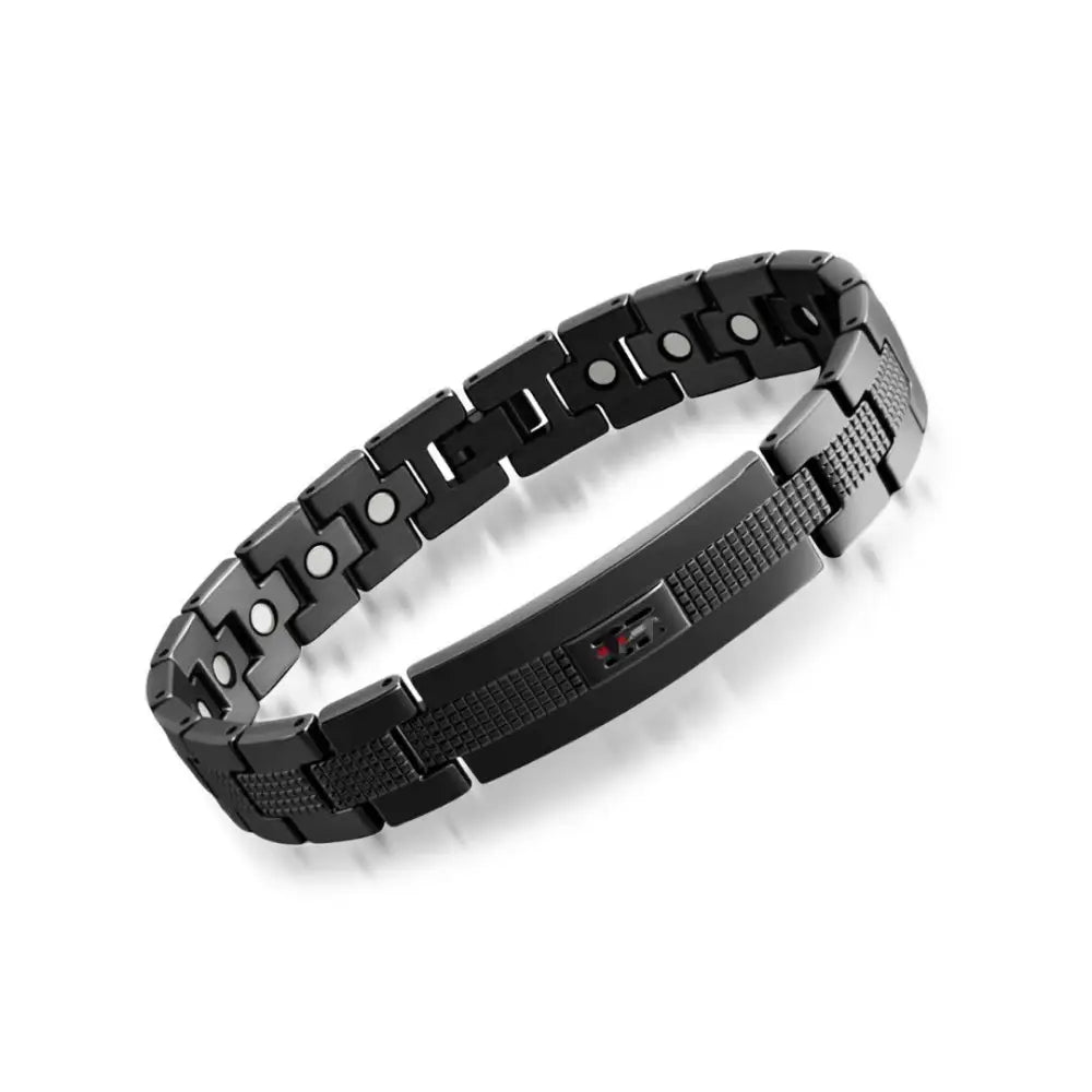 Stainless Steel Crocodile Curved Bracelet for Men and Women - Black 2 / Fully magnetic - Gifts for All Occasions
