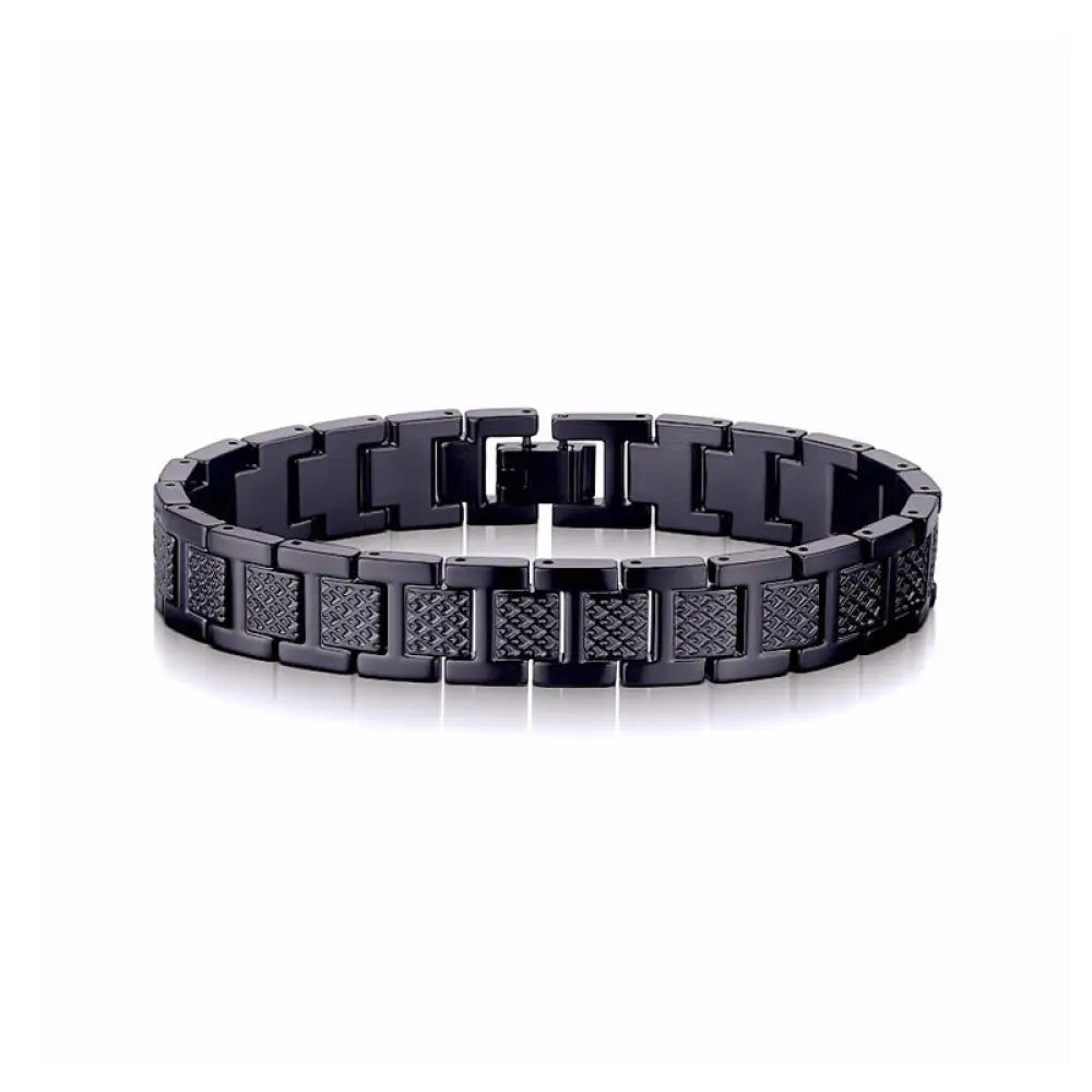Stainless Steel Crocodile Curved Bracelet for Men and Women - Black high-end version / Non-magnetic - Gifts for All