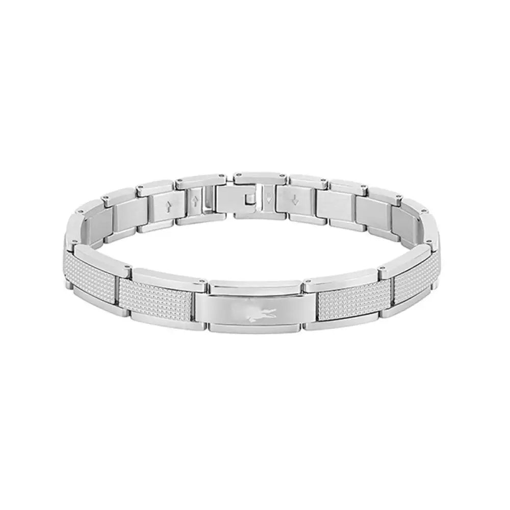 Stainless Steel Crocodile Curved Bracelet for Men and Women - Steel color frosted style / Fully magnetic - Gifts