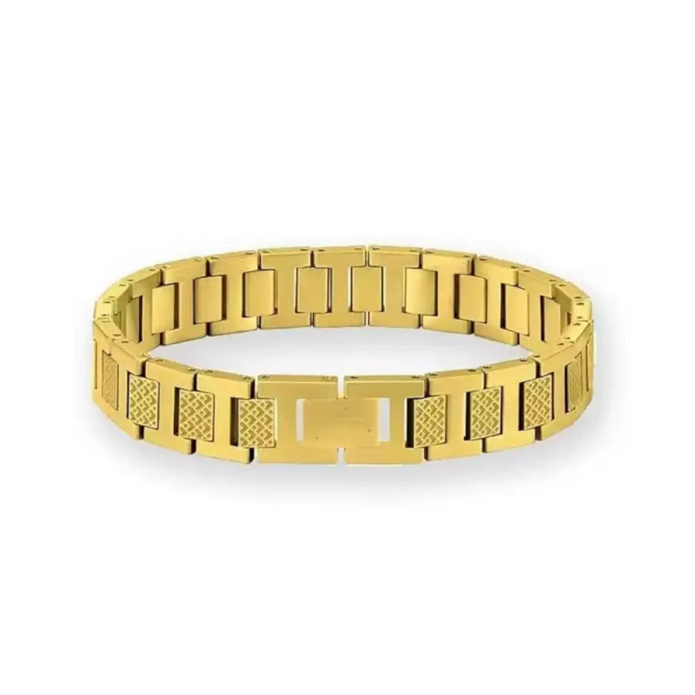 Stainless Steel Crocodile Curved Bracelet for Men and Women - Golden section edition / Non-magnetic - Gifts for All