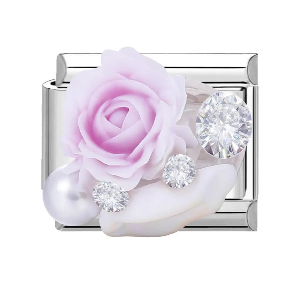 Stainless Steel Jewelry Charms with Floral and Butterfly Designs - Purple Flower / 1x0.9cm - Gifts for All Occasions