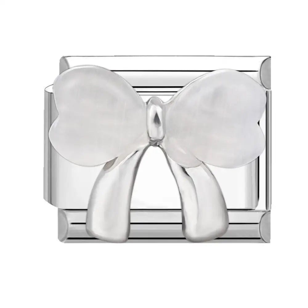 Stainless Steel Jewelry Charms with Floral and Butterfly Designs - Cat Eye Bow / 1x0.9cm - Gifts for All Occasions