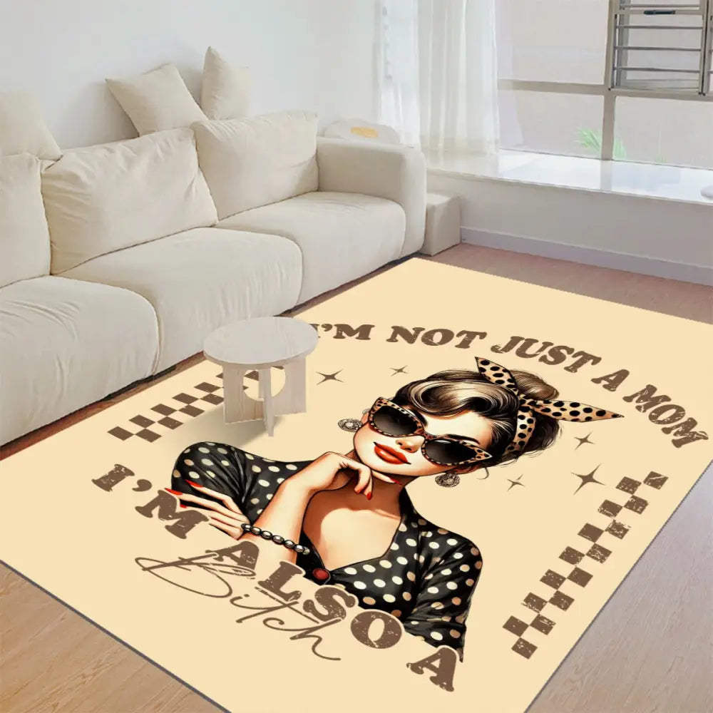 Vintage Mom Sarcasm Felt Floor Mat - Gifts for All Occasions