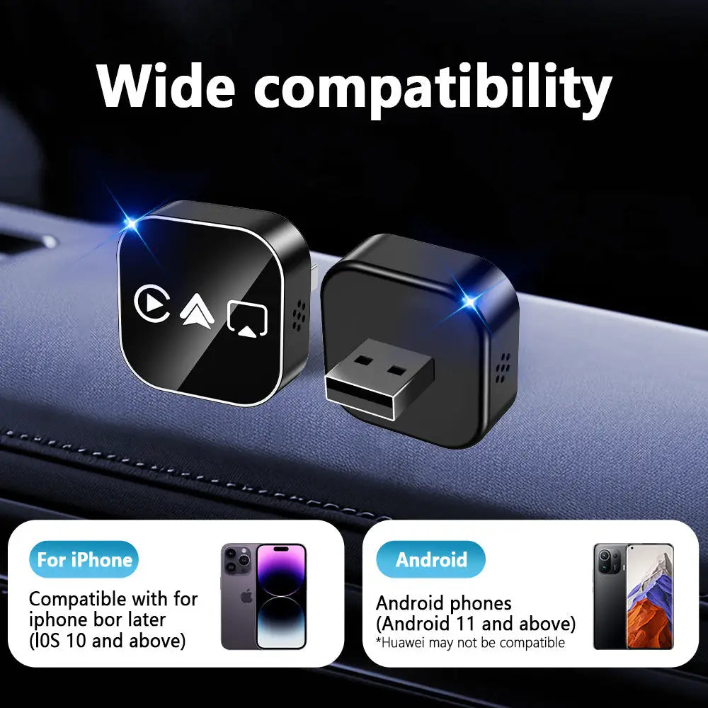 Wireless CarPlay & Android Auto Adapter 1080P USB Plug & Play Converter for iOS & Android - Consumer Electronics