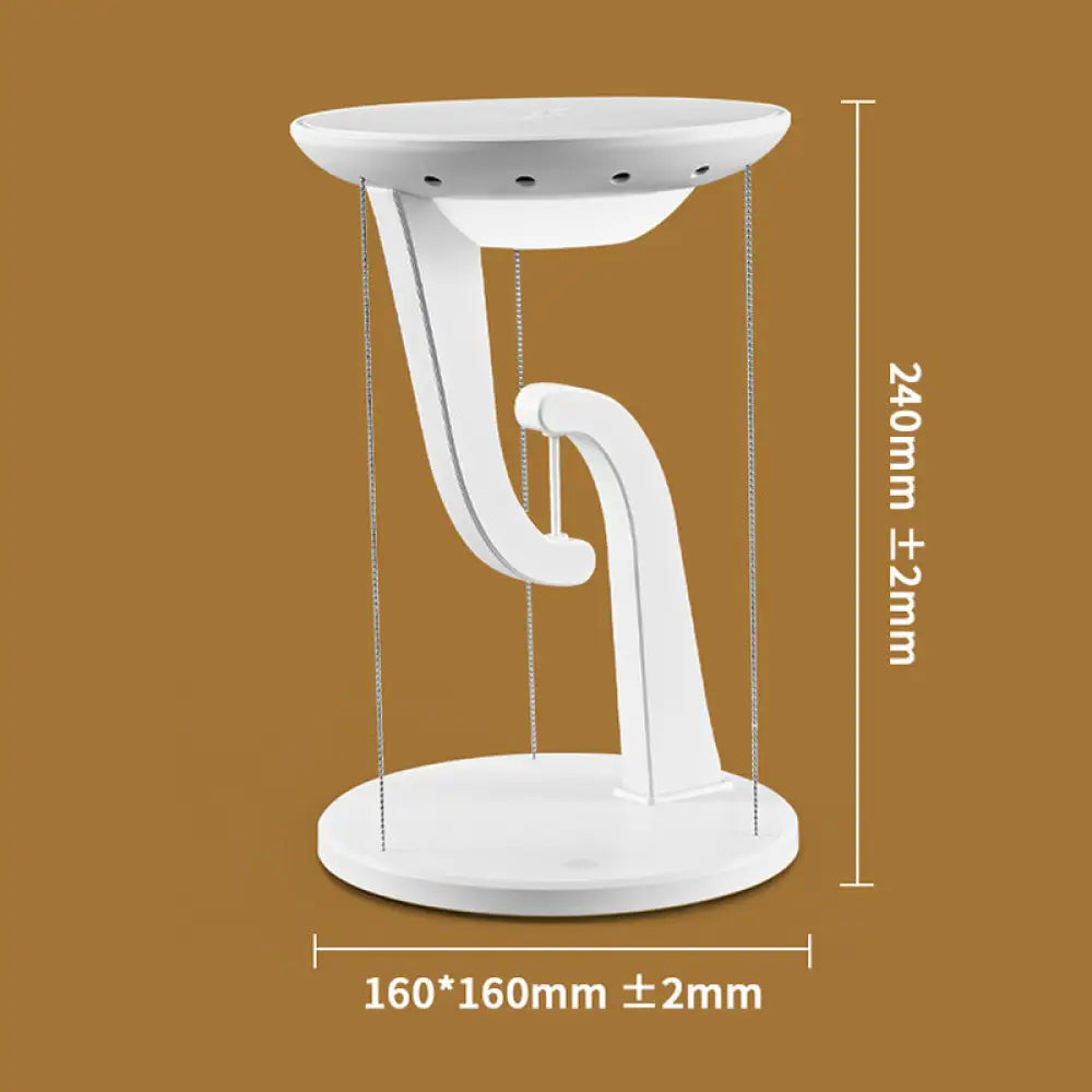 Wireless Charging Suspension Lamp - Floating LED Touch Table Lamp with USB Power & Modern Atmosphere Lighting - White