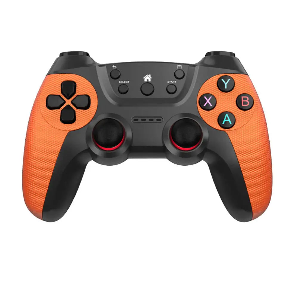 Wireless Game Controller 2.4G Bluetooth Gamepad for Android PC PS3 TV Steam with Turbo - Vibrant Orange USB Type-C