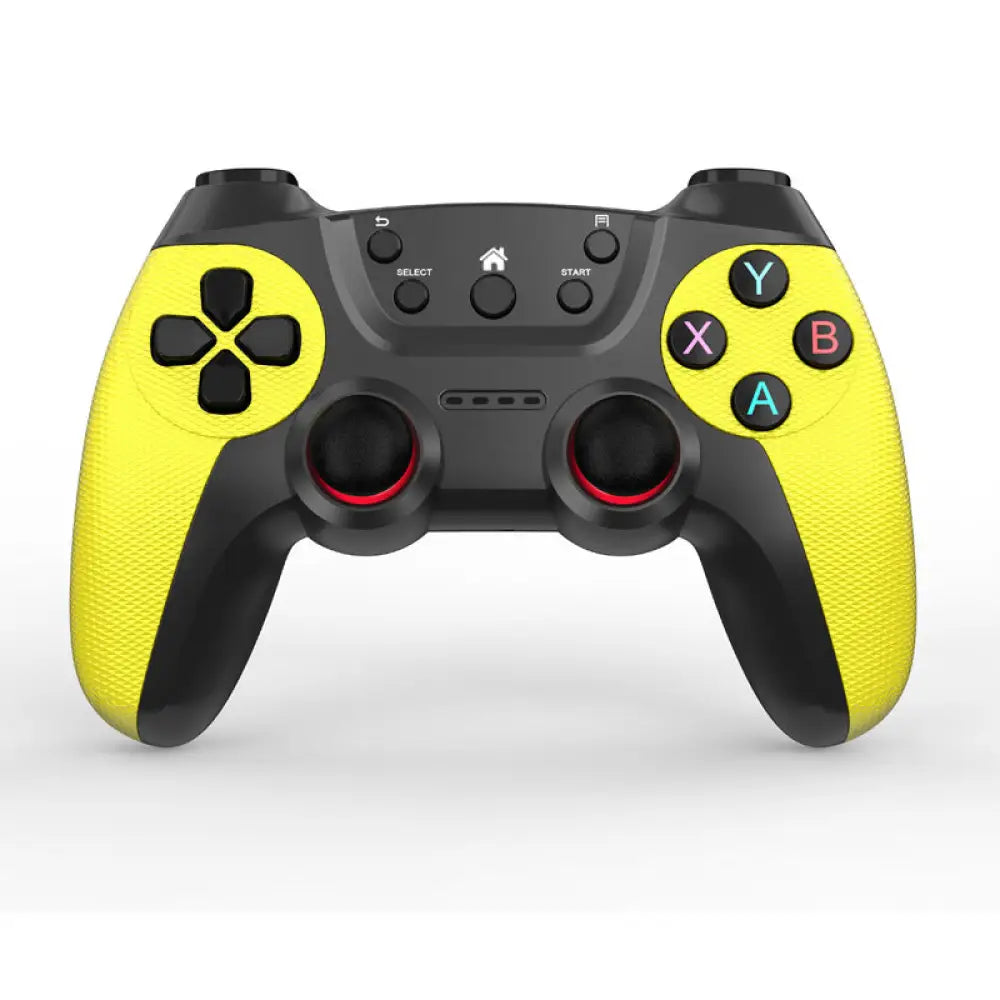 Wireless Game Controller 2.4G Bluetooth Gamepad for Android PC PS3 TV Steam with Turbo - Lemon Yellow USB Type-C Micro