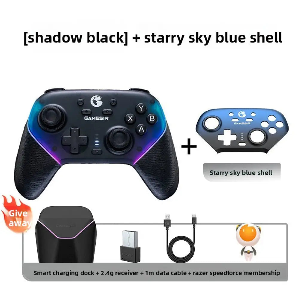Wireless Gaming Controller with Bluetooth & 2.4G Macro Programming Motion Sensing & Interchangeable Faceplates