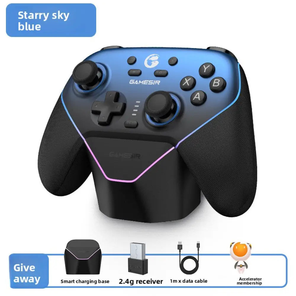 Wireless Gaming Controller with Bluetooth & 2.4G Macro Programming Motion Sensing & Interchangeable Faceplates